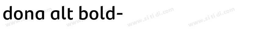dona alt bold字体转换